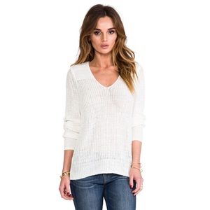 JOIE Flanna Linen V-Neck Sweater